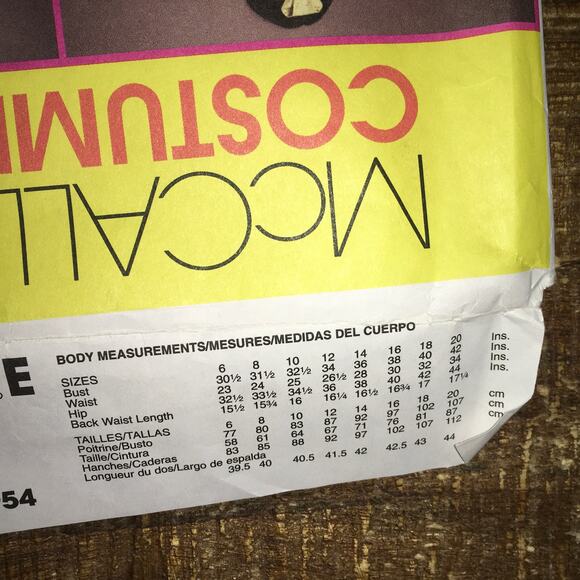 McCalls Sewing Pattern M4954 Costume Cosplay Greek Goddess Cleopatra 6-12 UNCUT - Picture 3 of 3